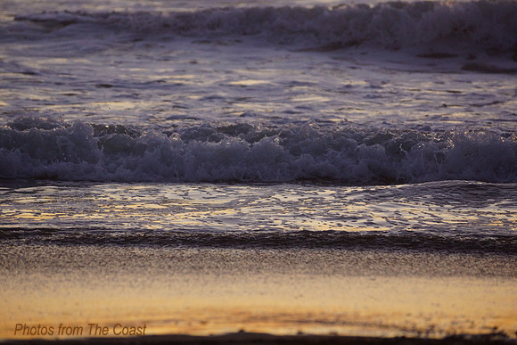 Frothy Surf with Sunset Light