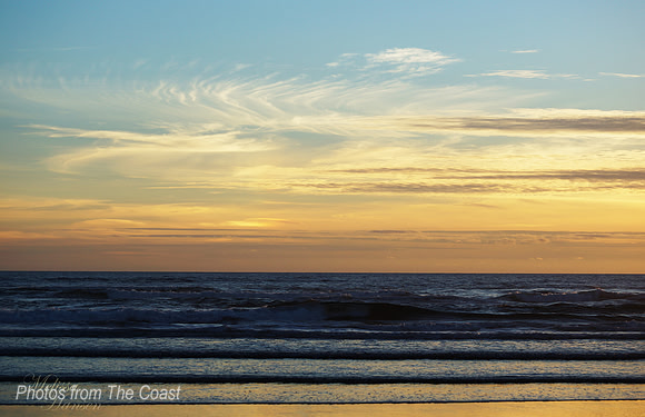 Peach Sky over Soft Waves
