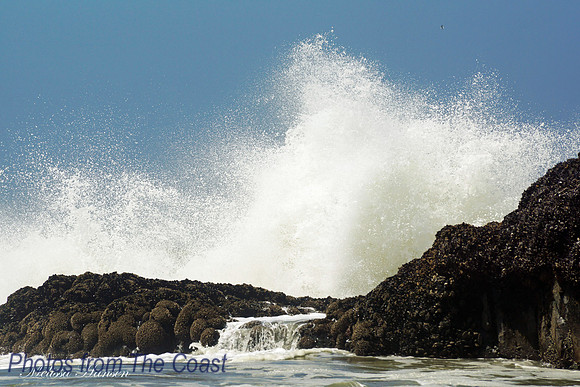 Summer Blue Sky & Ocean Waterfall