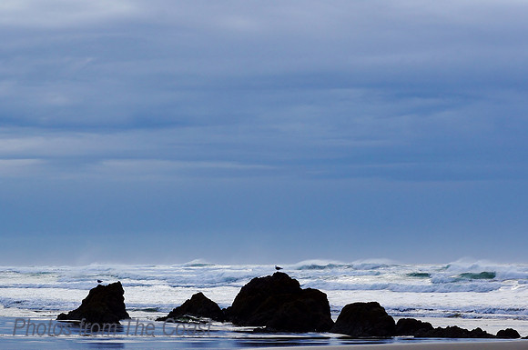 Winter Surf with Lava Rock