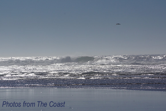 Winter blues with shining ocean