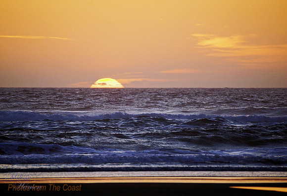 Sun Goes Down over The Pacific