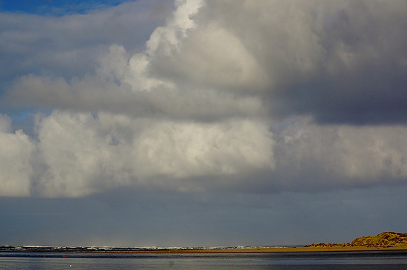 Storm Clouds over Bay and Ocean Beach