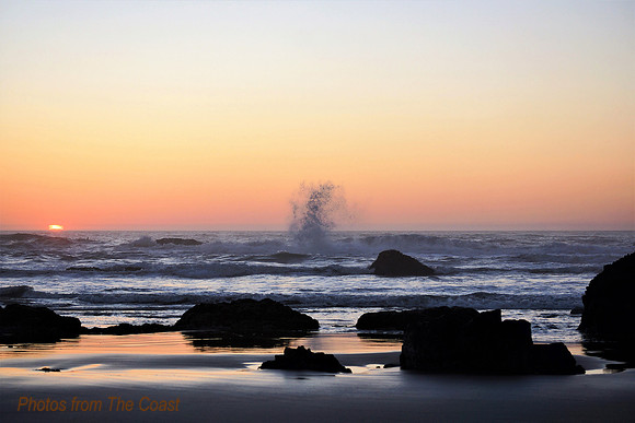 Sun Drops behind Horizon