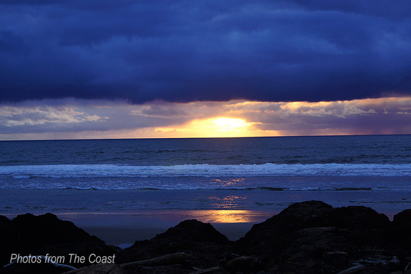 Sunset & Basalt Rocks