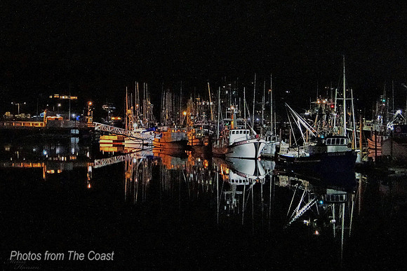 Night at Yaquina Bay