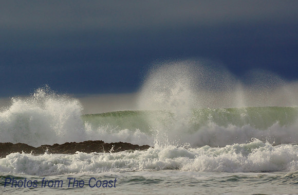Puff of Fine White Ocean Spray and Classic Coastal Blues & Soft Green