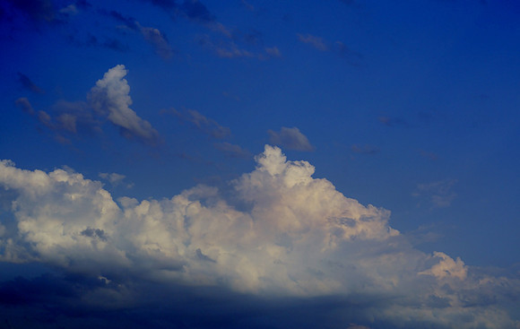 Beautiful blue coastal sky