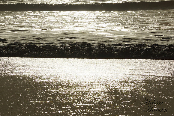 Glistening Beach and Ocean