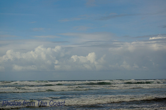 Low lying clouds over Pacific